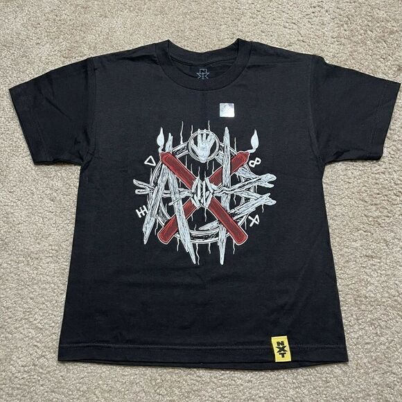 WWE Authentic NXT Aleister Black Short Sleeve T Shirt Youth Small - Picture 2 of 10